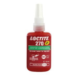 LOCTITE 270 Nagy szilárdságú csavarrögzítő olajos felületen is működik, növelt hőállóságú (180ºC), inaktív anyagokon is kikeményedik